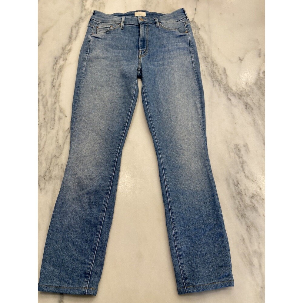 Mother Jeans Looker Mid Rise Two Step Ankle Skinny Jeans Kiss and Makeup Size 26